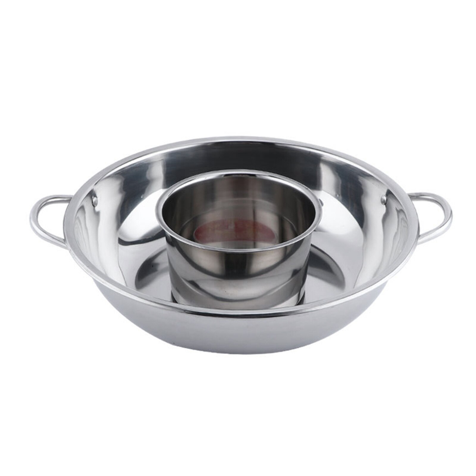 Thickened stainless steel split pot pot multi-function shabu-shabu Yuanyang pot and mother pot induction cooker household: B 40CM