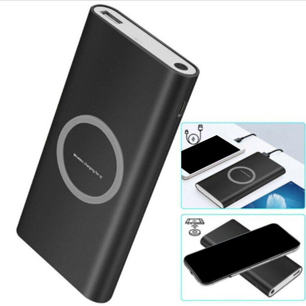 Cargador inalámbrico para teléfono, cargador portátil con USB Dual, funda para batería, K0M8