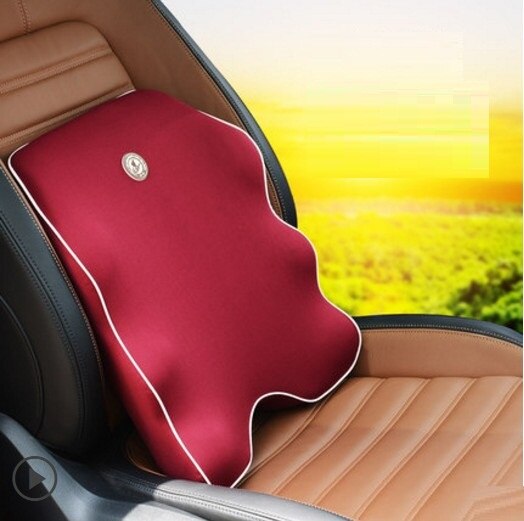 Bilsædepude lændehovedpude hukommelseskum hele høj rygstøtte til kontorstol ergonomisk komfort sæde krop pude rejse: Rød