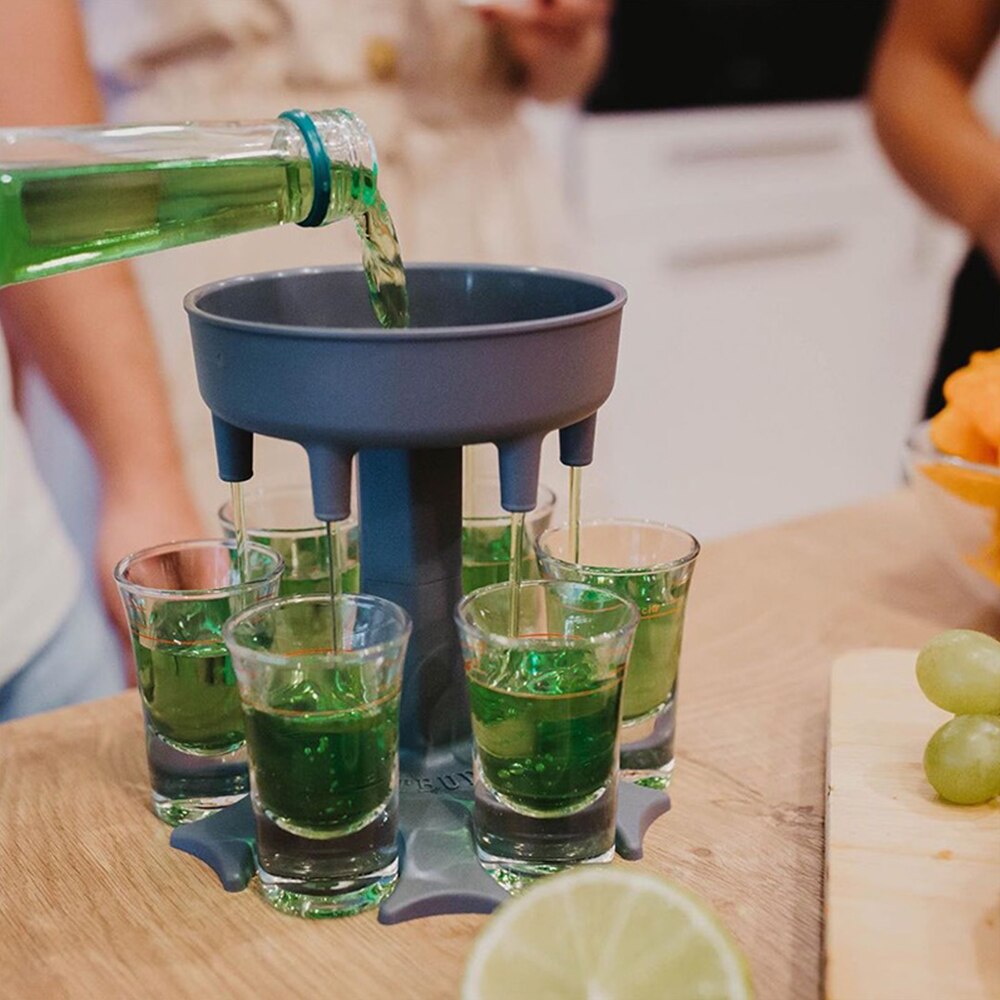 6 Shot Glass Dispenser And Holder Mintiml Shotaide Liquor Dispenser And Carrier Alcohol Dispenser Bottle Shots Party Games Tool