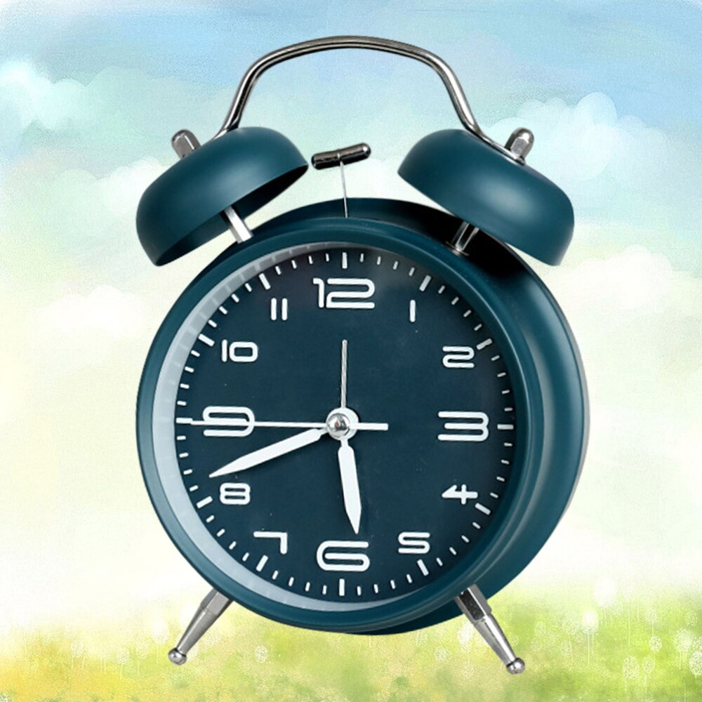 1PC Students Alarm Clock Simple Bedroom Desk Clock Cartoon with Night Light Alarm Clock Mute Alarm Clock Retro Ringing