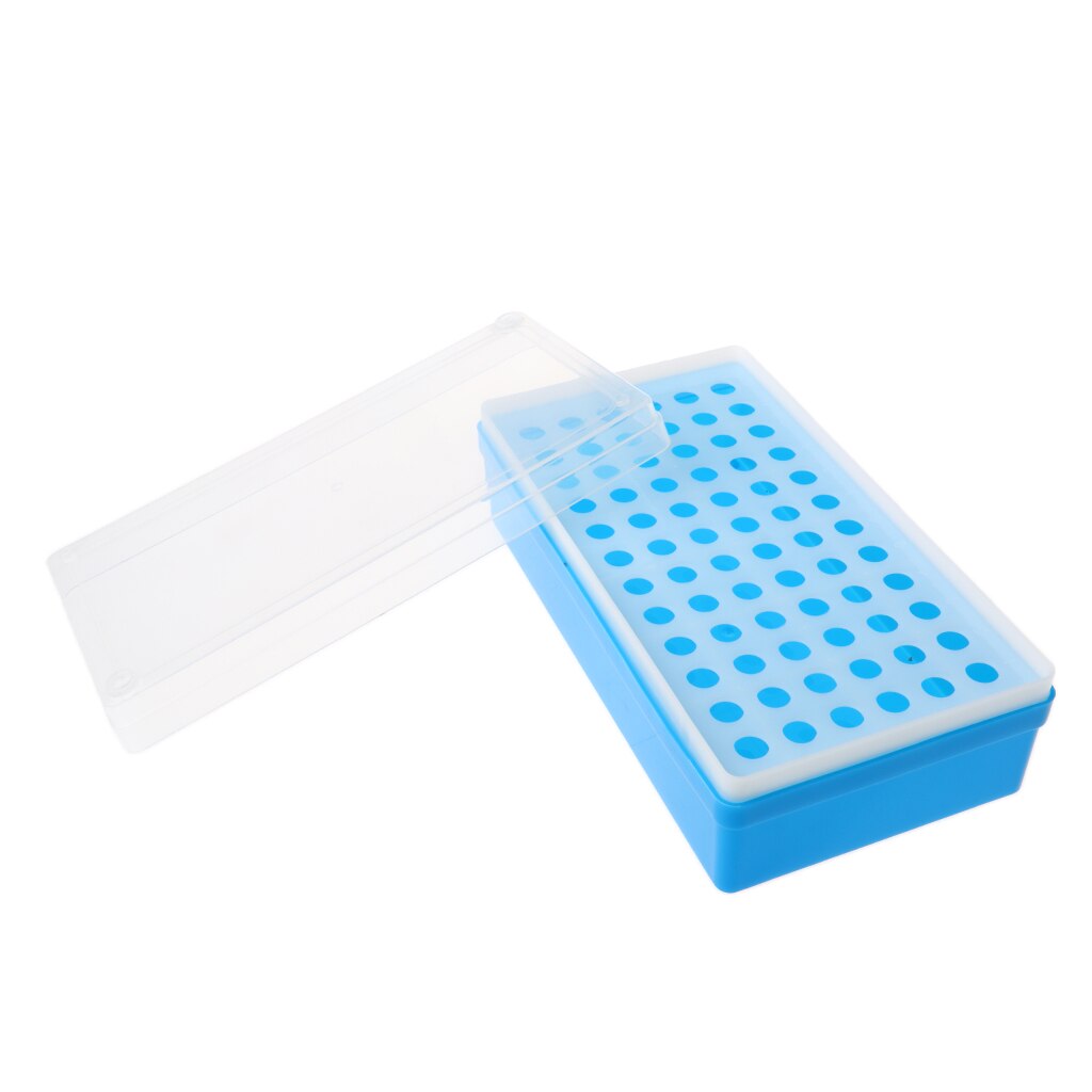 Support for Centrifugal Tube Portable Test Tube Box 72 Sockets Rack Blue Rack