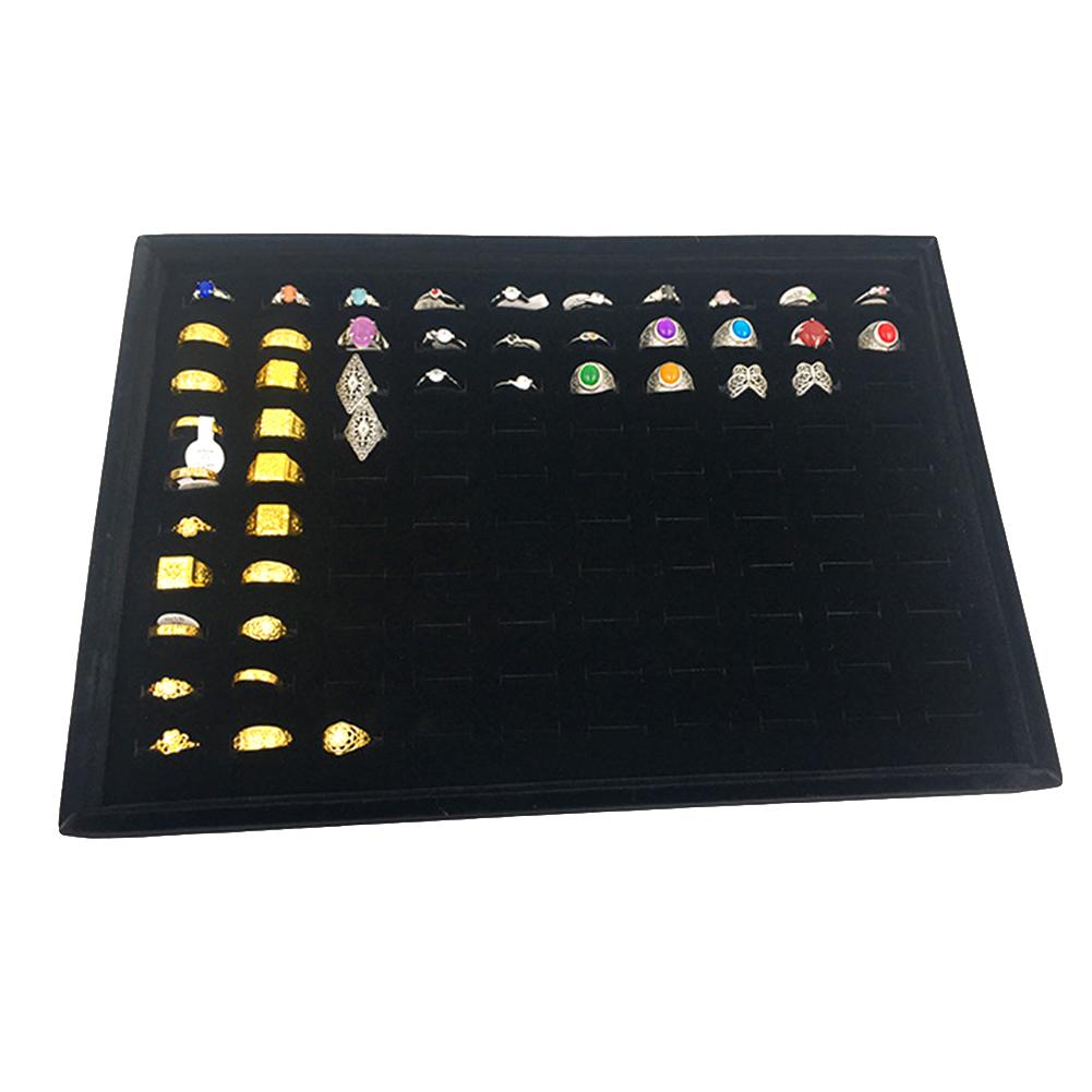 100 Slots Ring Storage Tray Jewelry Organizer Finger Rings Storage Tray Earrings Case Jewelry Holder Wedding Ring Display Stand