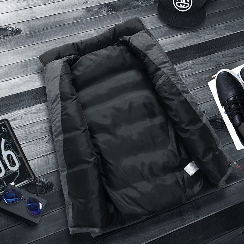 Herbst Winter lässig Westen männer Warmen Dicken Mäntel Jacke und Mäntel Reißverschluss Mehrere taschen Herren Ärmellose Jacke Männer Unten