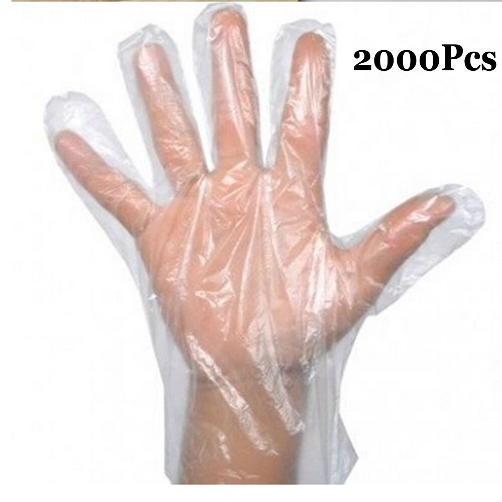 Lot de 500/1000 gants en plastique de qualité alimentaire, jetables et écologiques, pour cuisine, restaurant, restauration, hygiène, nettoyage
