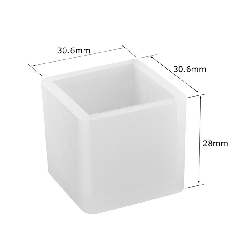 Moldes de arcilla transparente para hacer Herramientas de alfarería, moldes de cerámica, resina de arcilla polimérica, molde de artesanías redondo ovalado cuadrado en forma de silicona portátil: 25mm
