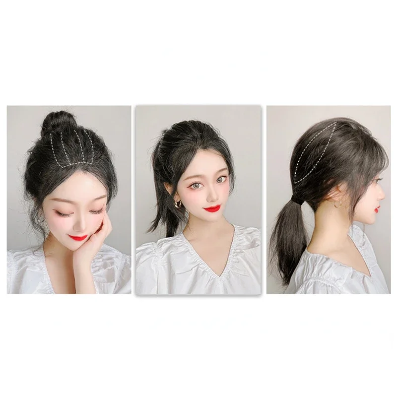 Invisible Fluffy Hair Pad Wig Cushion Comfortable High Temperature Fiber Insert Comb Fluffy Hair Clip Increase Hair Style Tools