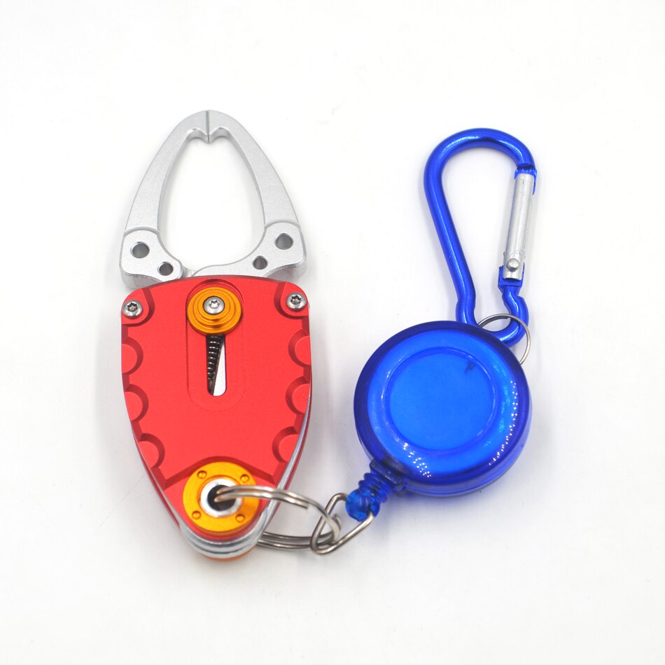 Mnft 1 set compacte mini draagbare vislipgrip met zingers retractor visgereedschap clip