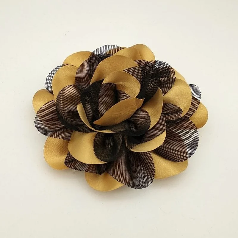 Vintage Stof Bloem Broches voor Vrouwen Kraag Pinnen Sjaal Gesp Corsage Bruiloft Sieraden Kleding & Accessoires: Silver Plated