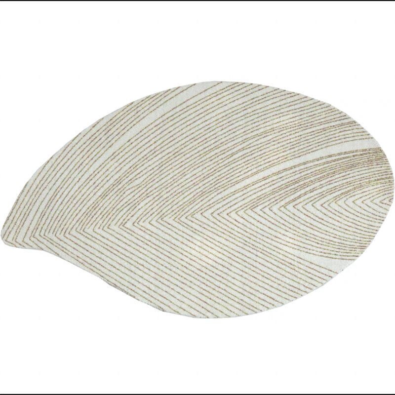 Nordic Boom Blad Speciale-Vormige Thee Tafel Mat Woonkamer Vloer Tapijt Zachte Imitatie Kasjmier Tapijt Sofa Slaapkamer Bed tapijten: White / 50x80cm