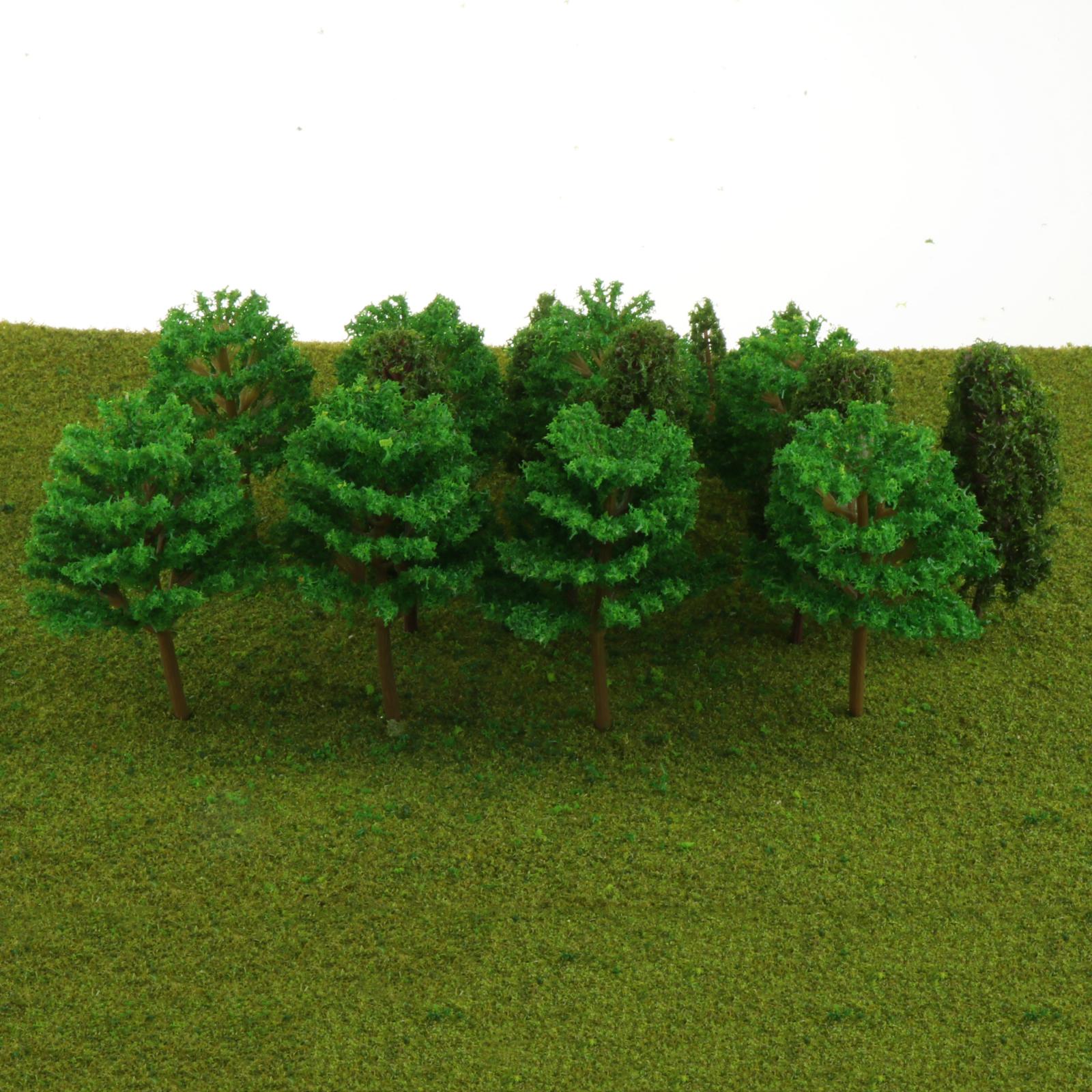 Diverse 24x Landschap Model Groene Boom Miniatuur 1/100 Ambachten Landschap Decor