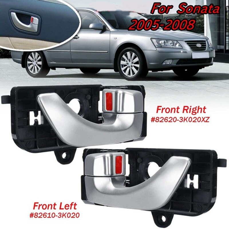 Manija de puerta Interior delantera izquierda y delantera derecha para Hyundai Sonata 82610-3K020 2005(1 par)