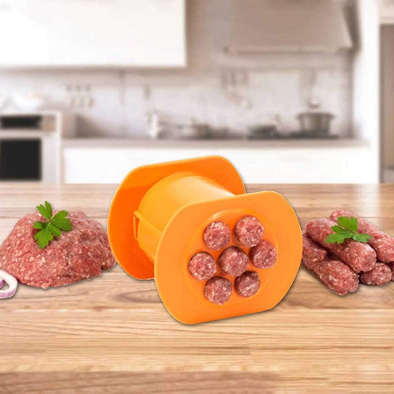 Banger Press Maker Sausages Quick-make Device Household Dog Maker 7 Sausages in One Press for BBQ Party Banquet Home