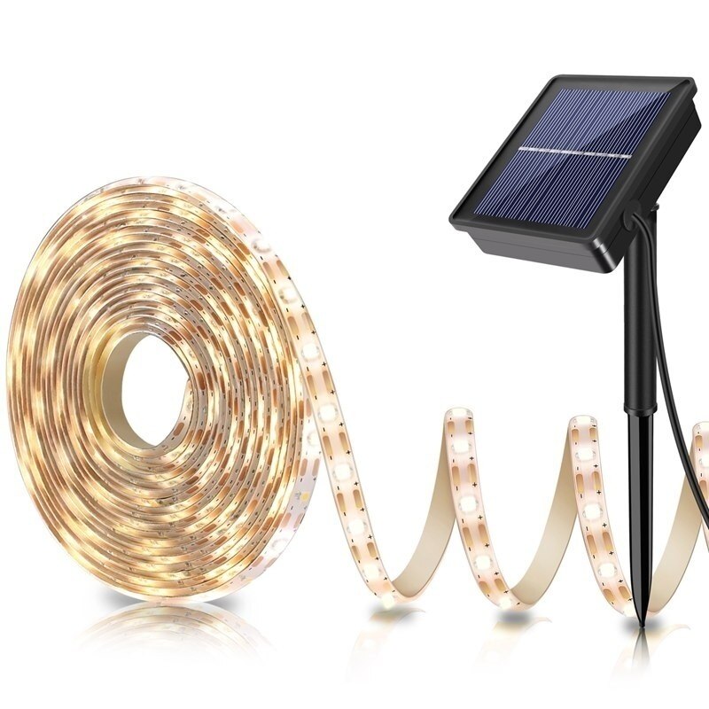 Solar Led Back Light Solar Powered 5M 150LED Light Flexible Lighting Ri... – Grandado