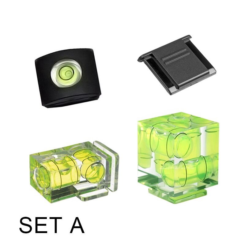 3 Axis 2 Axis Camera Level Shoe Waterpas Shoe Cover Bubble Niveau Bescherming Cap Voor Dslr Slr camera Accessoires: SET A