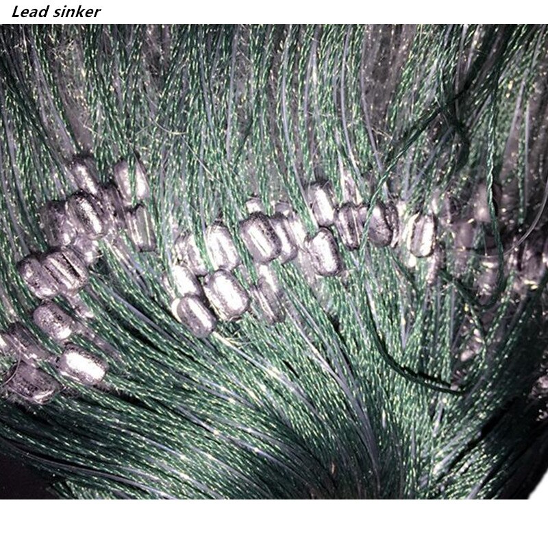 Depth1m*Length 45m 3 Layer Gillnet Small Mesh Gill Net Fishing Network Fish Trap Red De Pesca Sinker Fishing Net China Nylon Net