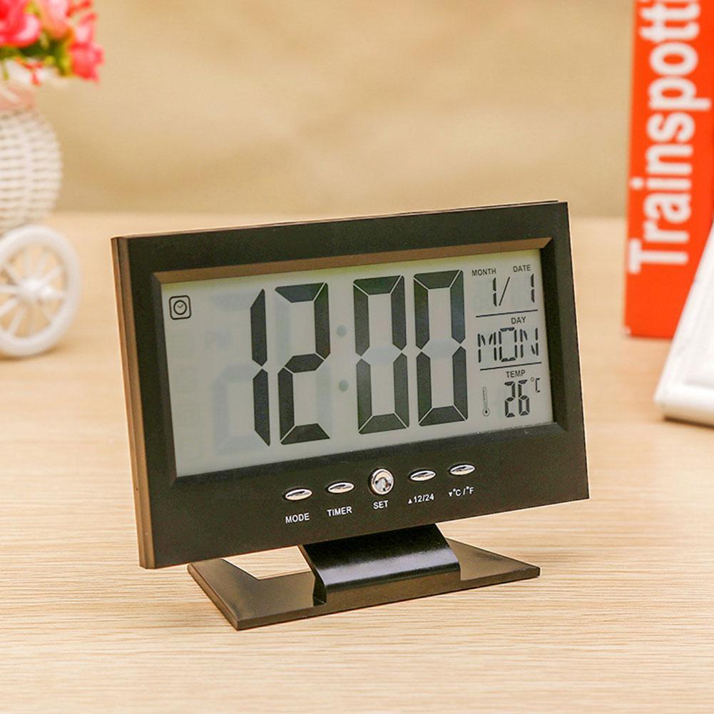 Intelligente Digitale Klok Weerstation Display Alarm Functie Klok Temperatuur Kalender Meter Thermometer Vochtigheid Draad A1F1