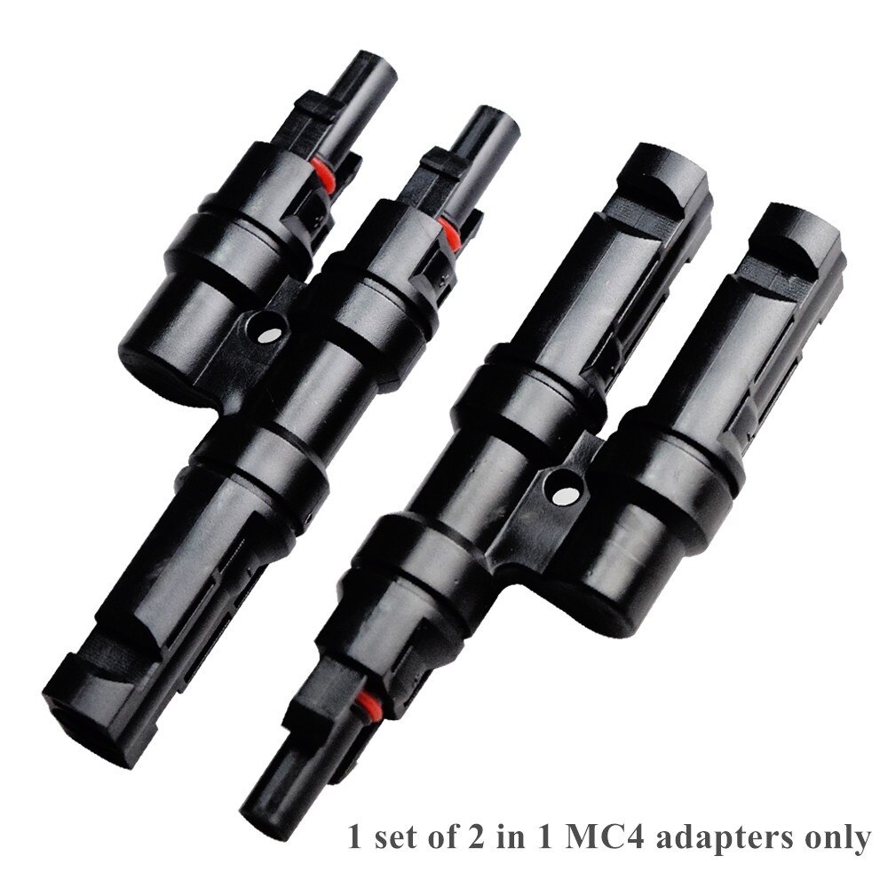 2 in 1 PV Branch Connector Adaptor 3 in 1/4 in 1/5 in 1 Male and Female Solar Cable Connector Terminal: 2 in 1
