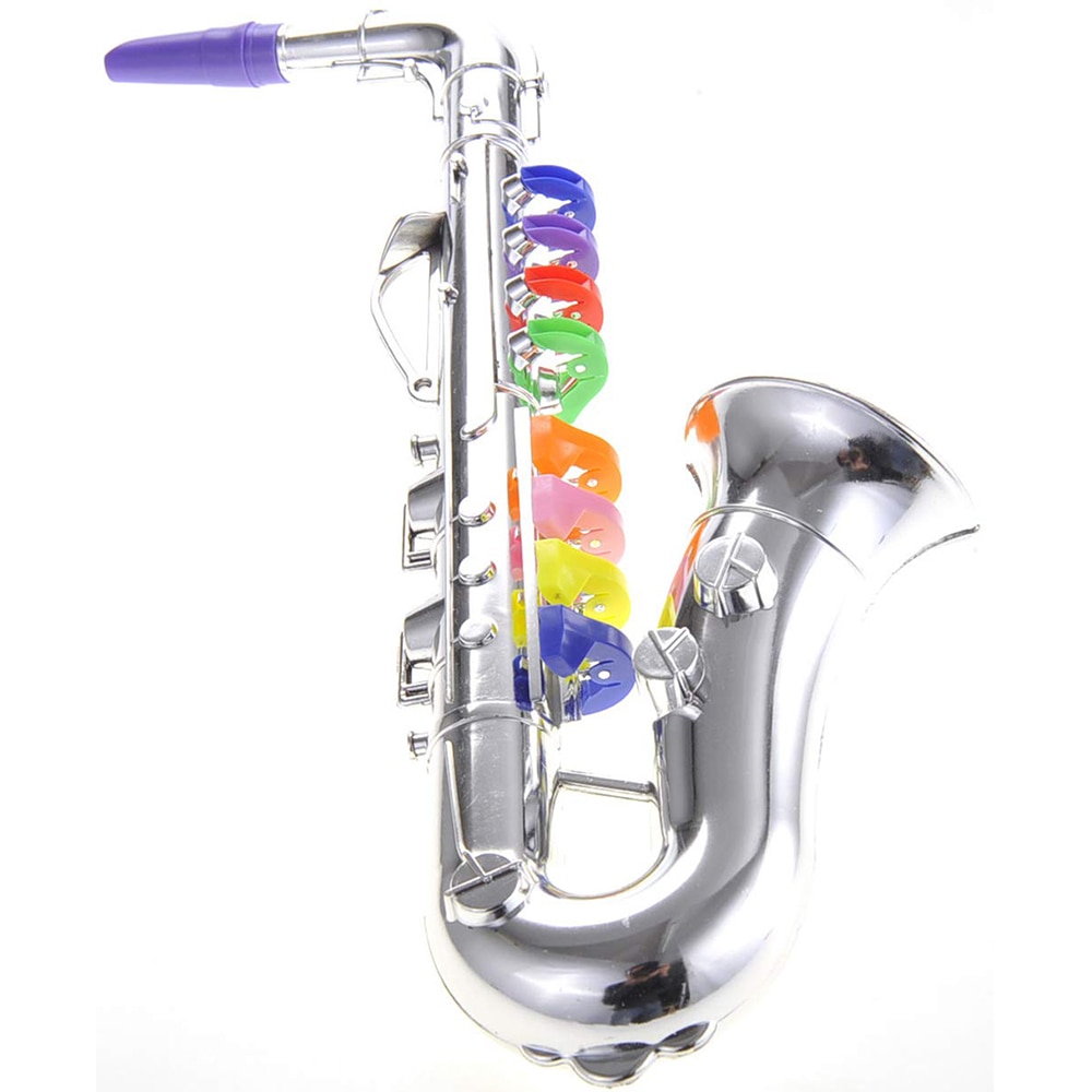 K050030 Saxophone Musical Instrument Props Baby Music Playing Tool Children Simulation For Kids Child Gold/Silver Colors