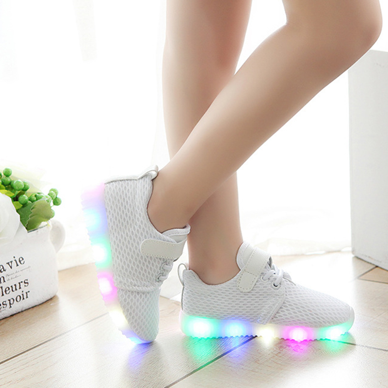 Loozykit Mode Led Kid Sport Schoenen Jongens Meisjes Light Up Sneakers Peuter Baby Lichtgevende Casual Trainers Leuke