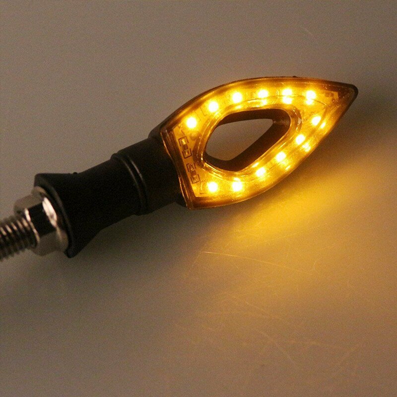 1Pc 12 Led Turn Voor Moto Motorfiets Accessoires Geel Redsignal Motorcycle Turn Signals Light Achterlichten Indicatoren