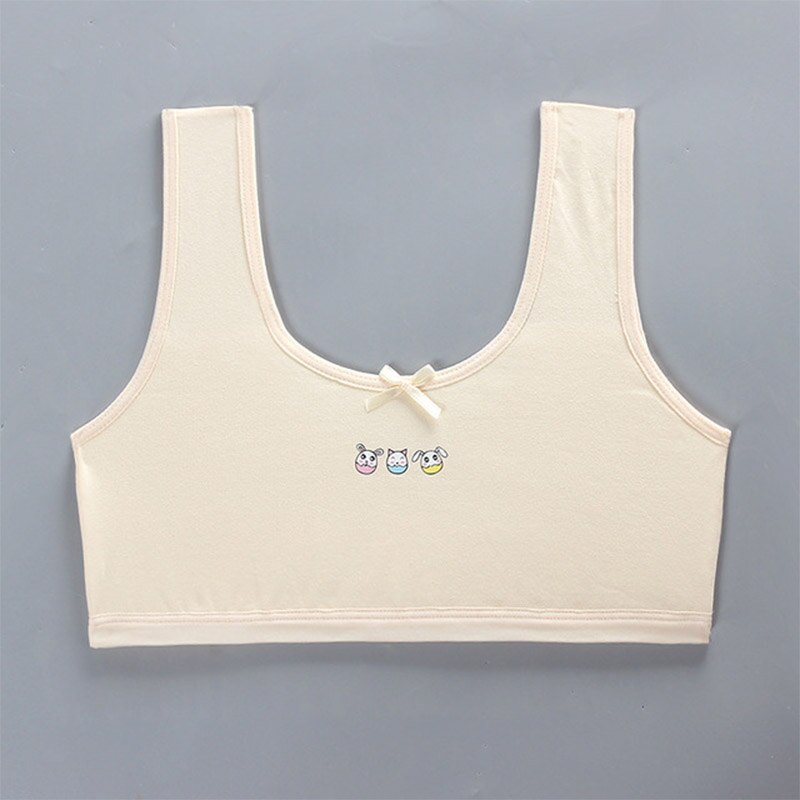 Giovani Ragazze Reggiseno di Formazione Pubertà Adolescente Biancheria Intima Per Bambini di Sport Morbido Corsa E Jogging Cotone Teenager Magliette E Camicette di Stampa Per Il Imbottito Canotta