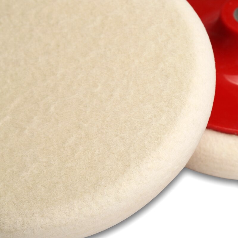SPTA 4Inch / 5Inch / 6Inch Wool Felt Polishing Pads M14 Thread Felt Wheel Flocking Buffing Pad Car Paint Finish Polishing Disk