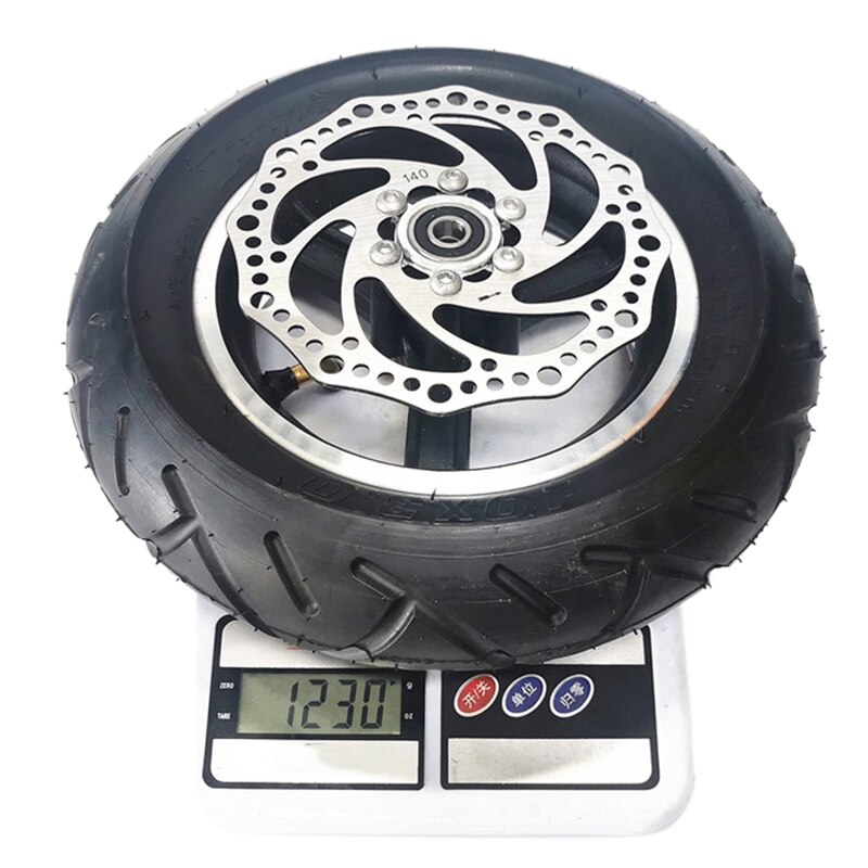 10 Inch Vacuum Tire 10X3.0 Electric Scooter Rear Tire with Wheel Hub Disc Brake Set Scooter Back Tyre