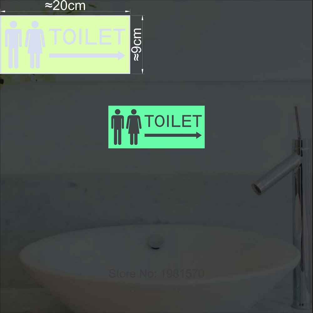 Mężczyzna Kobieta Znak Toalety Świecące Naklejki Toaleta Publiczna Etykieta WC Drzwi Łazienki Naklejka Ścienna Toaleta Toaleta Świecące Wskaźniki: violet