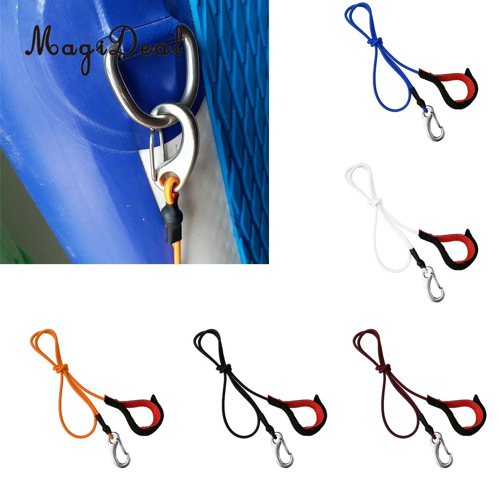 Canne à pêche élastique universelle, robuste, extensible, pour Kayak, canoë, laisse, corde de sécurité et mousqueton, accessoires d&#39;équipement