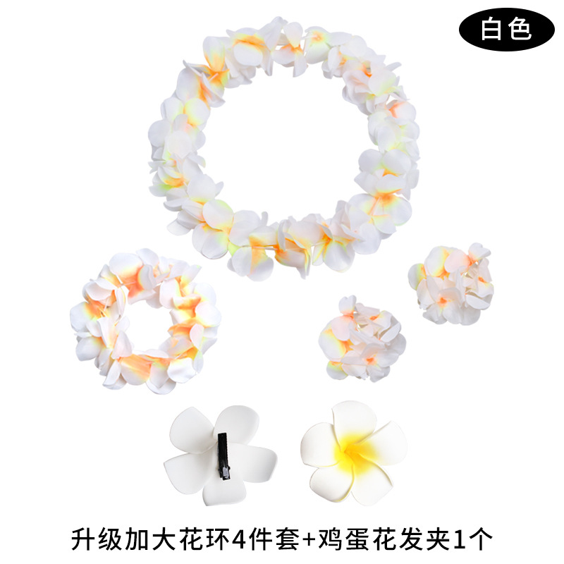 Hawaiiaanse bloemenkrans ketting Hawaii thema feestslinger zomer strand bruiloft verjaardag partij decor: Diepe saffier