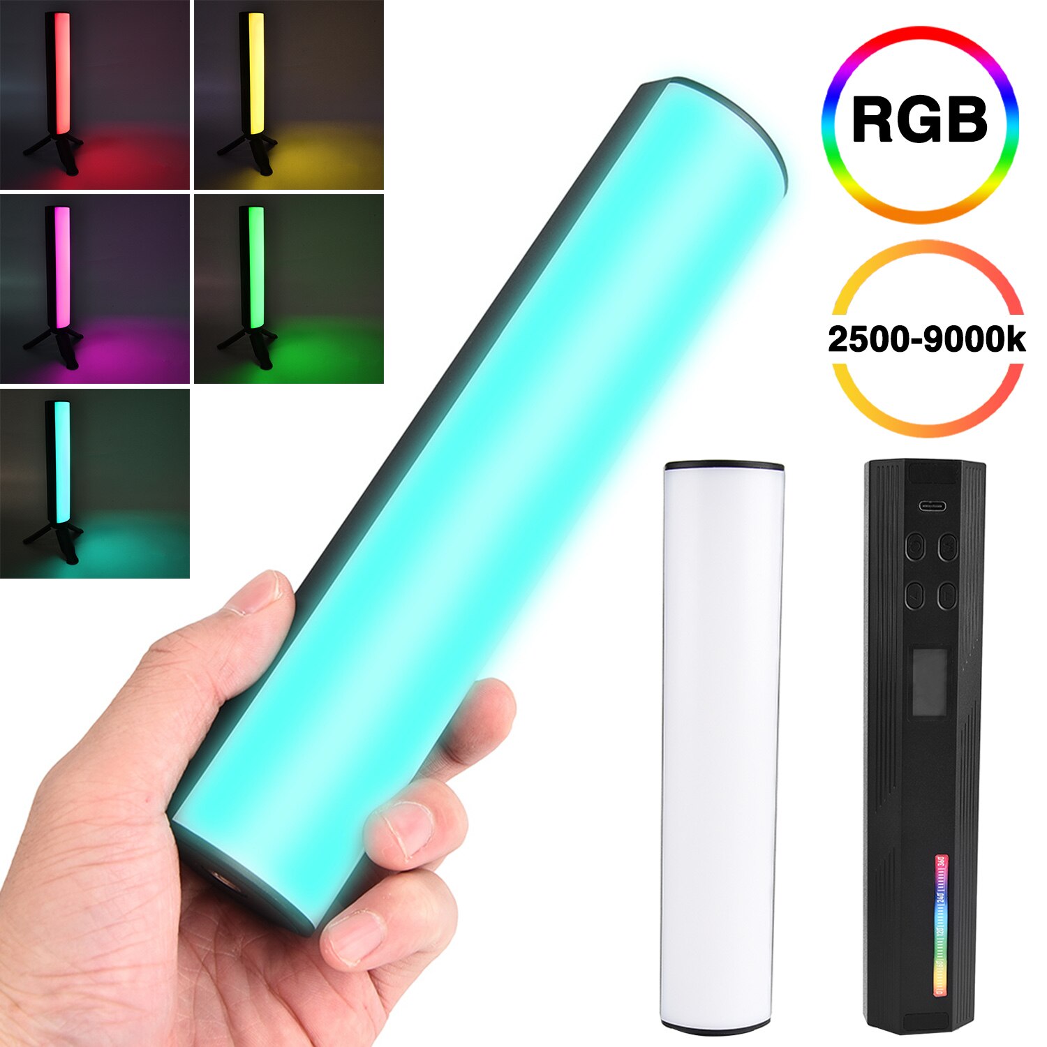 Tubo de luz LED W200 RGB para fotografía, palo de mano para vídeo , Sutefoto