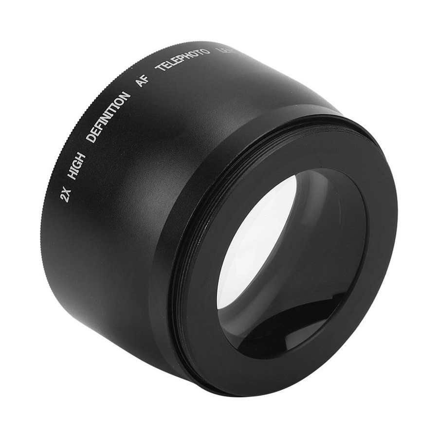 Camera Magnifying Lens 58MM 2X Aluminum Magnification Lens for All 58mm Diameter Camera Lenses