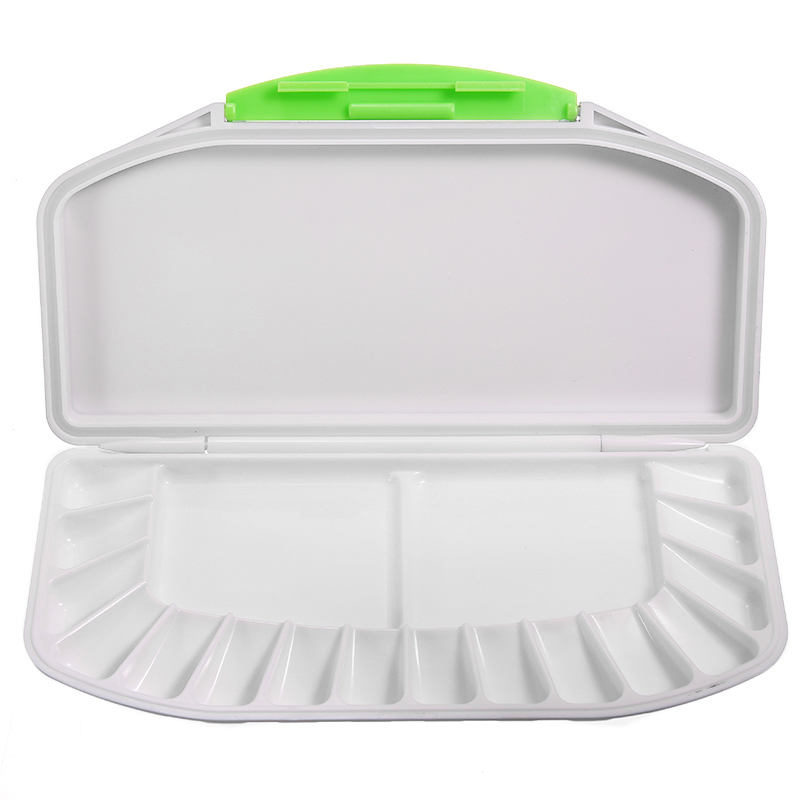 Paint Palette White Plastic Watercolor Palette Box Solid Paint Pigment Tray for Oil Painting Watercolor School Drawing Sationery