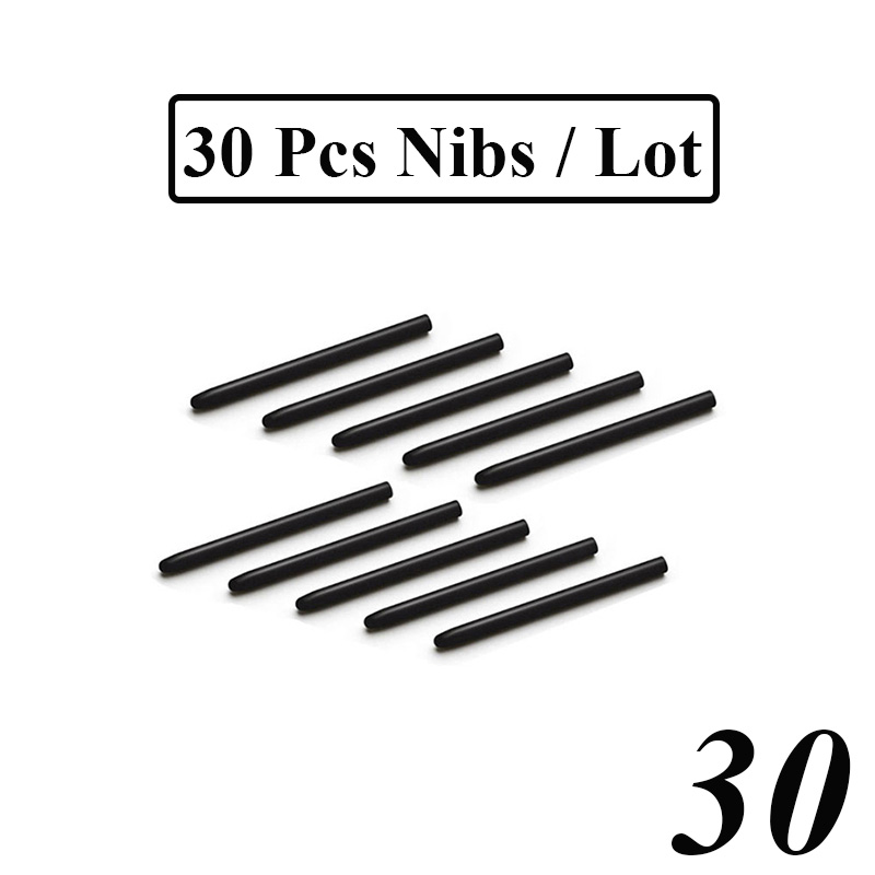 Caneta substituível padrão preto universal nibs caneta caneta stylus ponta para wacom caneta intuos caneta de bambu: 30 Pcs Per Lot