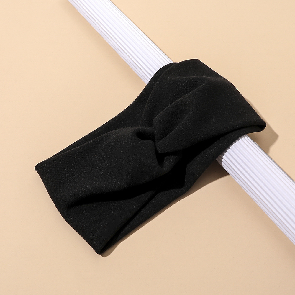 Diadema elástica de lana cruzada Lisa para mujer, diademas cálidas informales gruesas para exteriores, turbante, Bandana, accesorios para el cabello a la: Gris