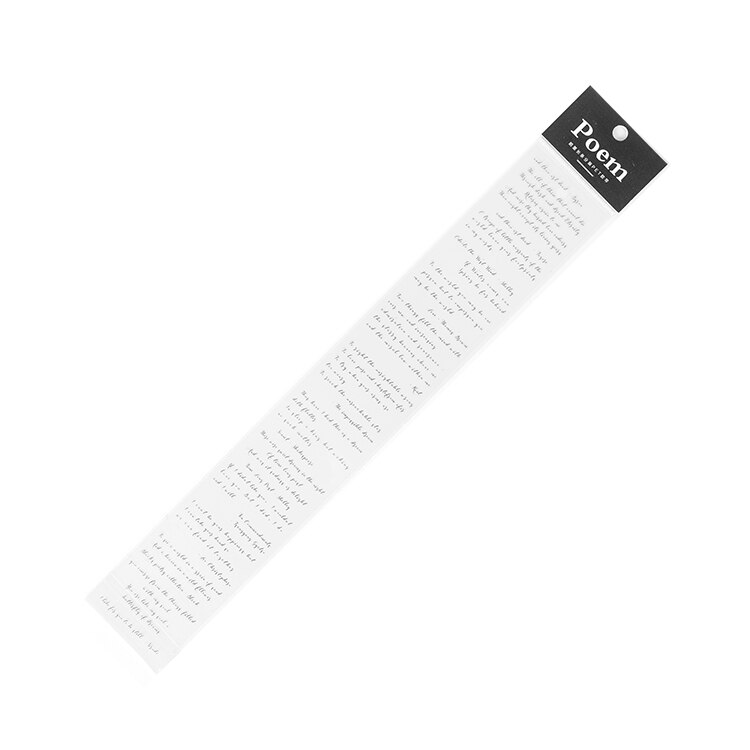 Zwart Engels Serie Basic Tekst Huisdier Washi Afplakband Stickers Scrapbooking Briefpapier Decoratieve Lange Strip Van Tape: 4