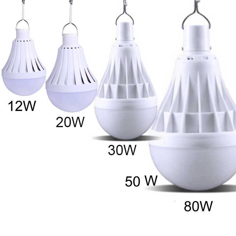 Beylsion kan dimmes  dc5v 12w 20w 30w 50w 80w usb frakt nødlampe ledet pære lys til camping telt ledet oppladbar lampadas
