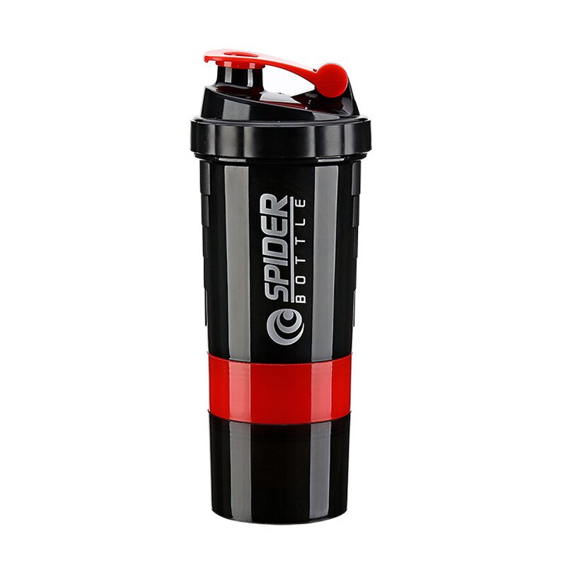 500ml copo de água plástico portátil copo copo de água esportes garrafa de água proteína shaker viagem ao ar livre portátil leakproof drinkware plástico: Red