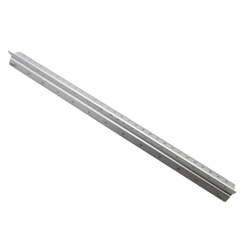Architect Scale Ruler 30cm Aluminium Alloy -GradeTriangular Drafting Ruler for Architect Civil Drawing Accessories: SV1