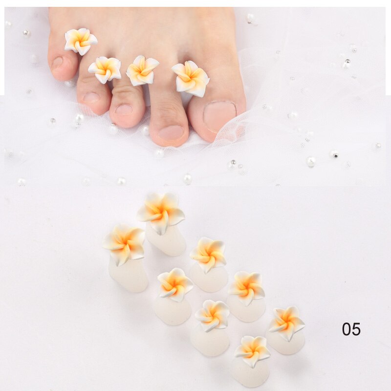Separadores de dedos de espuma de silicona, espaciadores suaves, Margarita, flor, girasol, herramienta de cuidado de los pies, 8 unidades: Gris oscuro