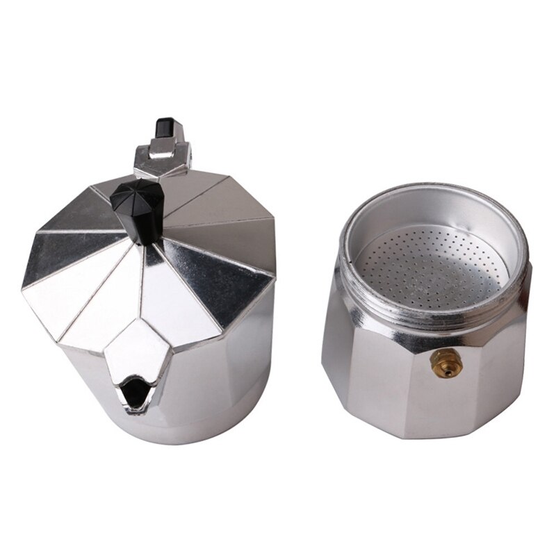 Alumiininen italialainen liesitaso/moka espresso-kahvinkeitin/perkolaattorityökalu 50ml