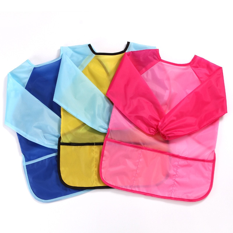 Waterdichte schort voor kinderen, knutselen, schilderen, tekenen, bakken, eten, schorten, zakken voor kwasten