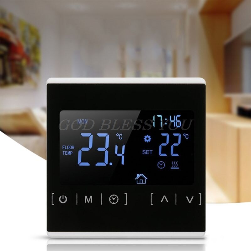 LCD Touch Screen Thermostat Electric Floor Heating System Water Heating Thermoregulator AC85-240V Temperature Controller