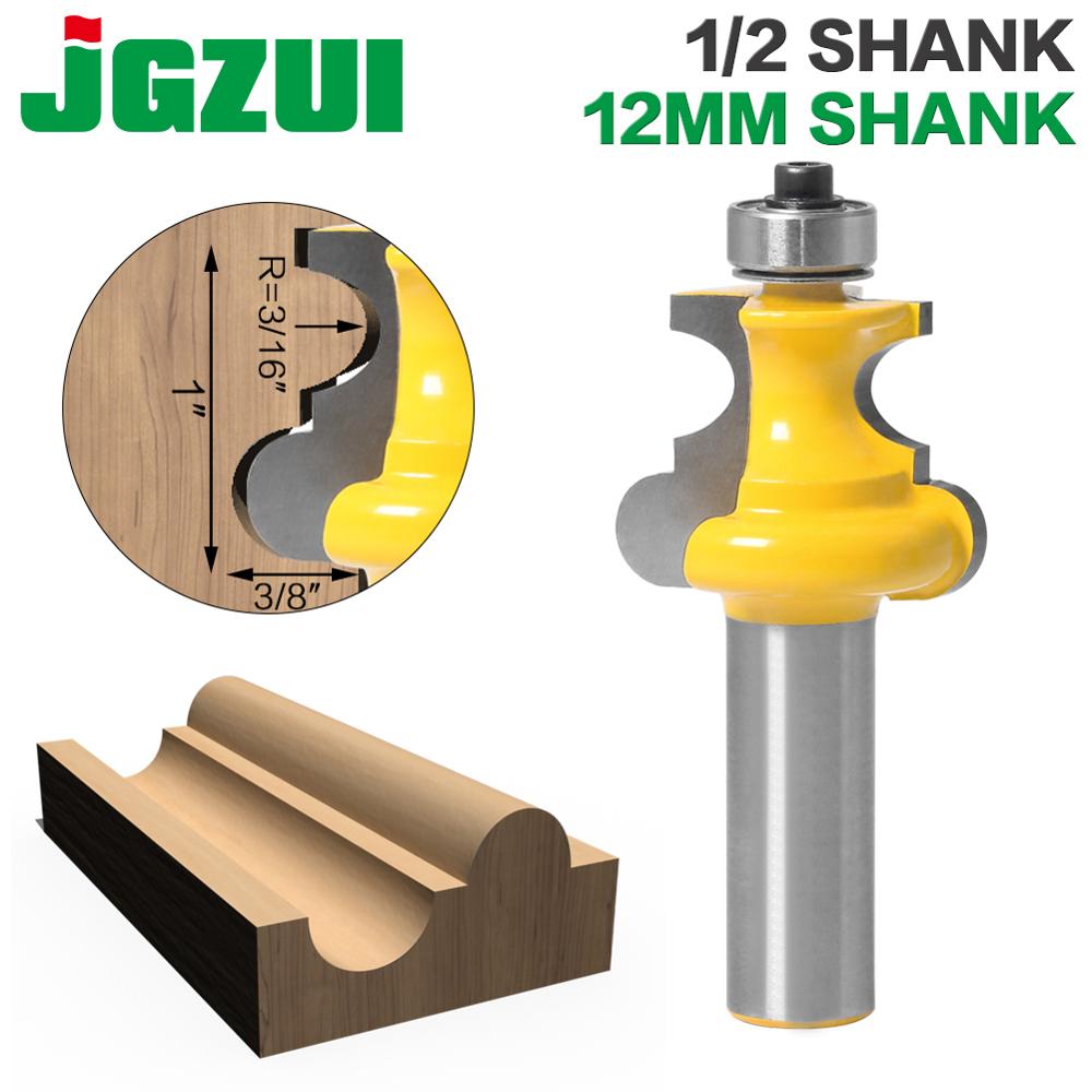 1pc 12mm 1/2" Shank Bead Molding Router Bit Flute & Beading Line Woodworking Tenon Milling Cutter for Wood Tools