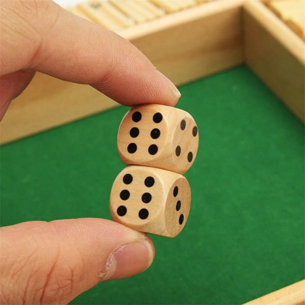 22,5x22,5 cm Kasten Würfel Brettspiel 4 Seitige 10 Anzahl Holz Klappen sterben Würfel Rollen für KTV Kneipe Bar Party Bord Spiel Trinken Stütze