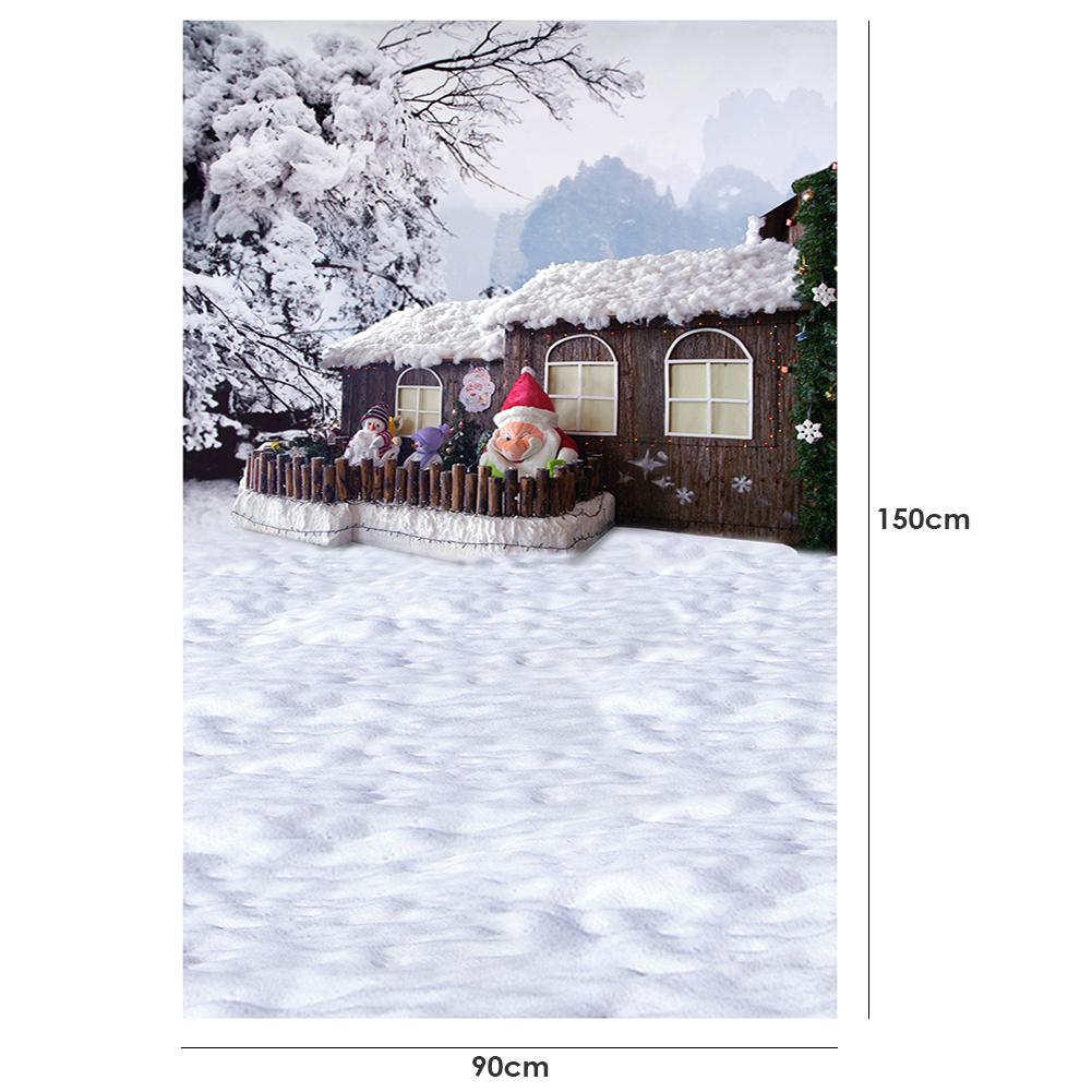 0.9 x 1.5m jul bakgrundsduk bildduk fest snöflinga träd fotostudio tyg dekoration tillbehör: F
