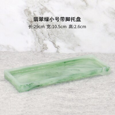 Luxe Groene Badkamer Accessoires Set Wc Tissue Box Handdesinfecterend Fles Zeepdispenser Toilet Decoratie Opslag Lade Om: Tray 02