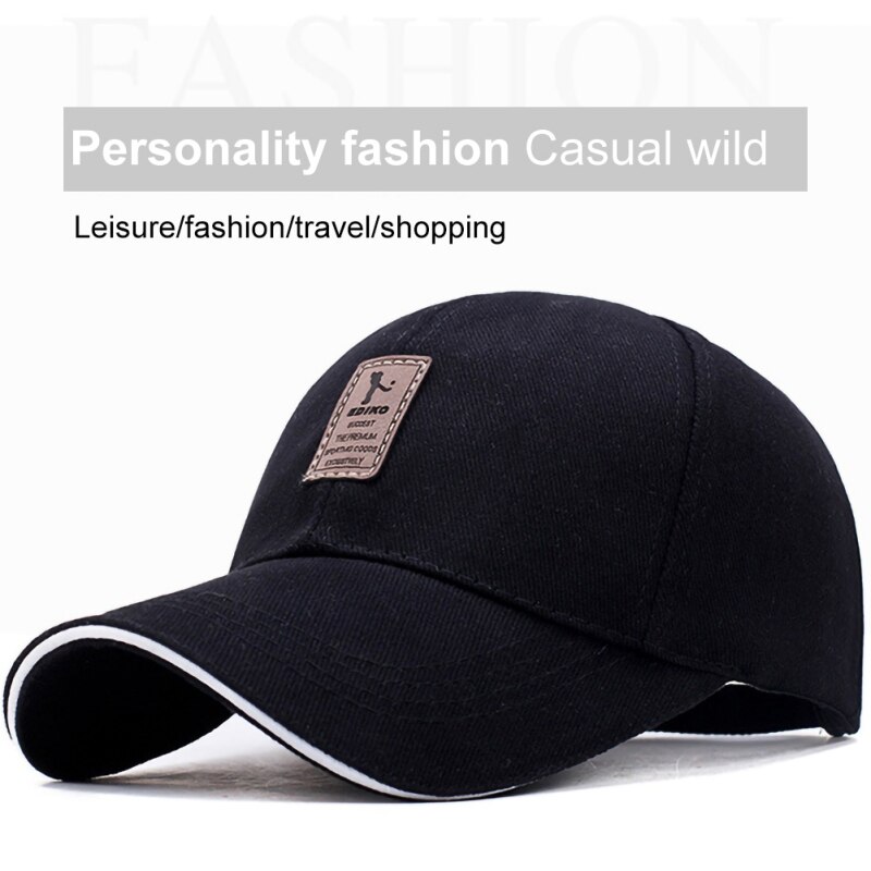 Men's Adjustable Baseball Cap Casual Leisure Hats Snapback Hat Caps Breathable Sun Hat Golf Tennis Running Sportswear