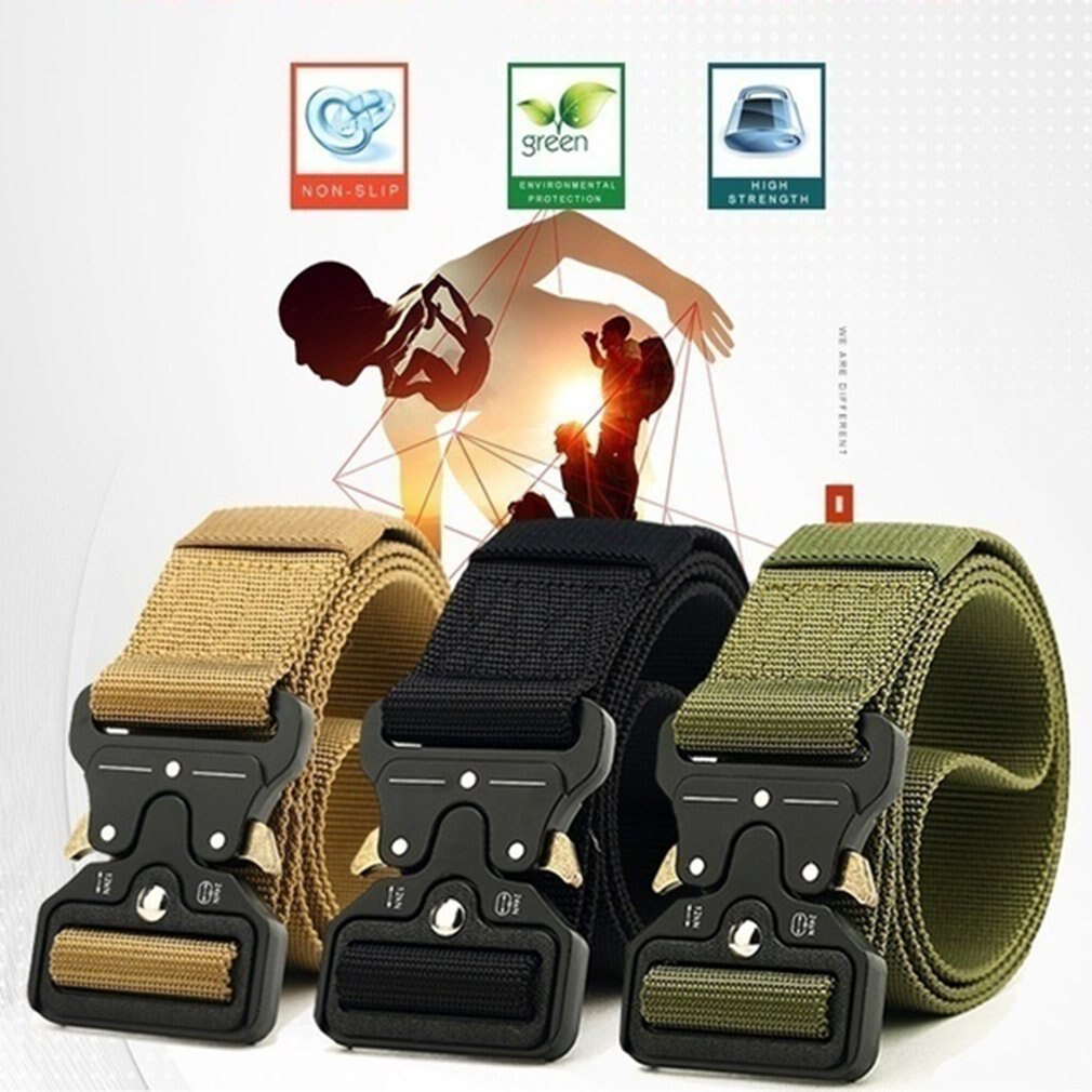 125x 3,8 cm Multi-funktion Armee Grün Gürtel Nylon Schnell trocknend draussen-Männer Sport Schnalle Straße Stil cool für Männer